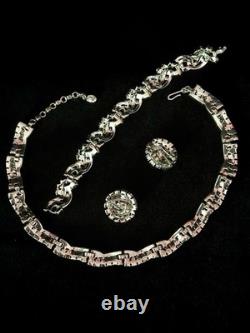 TRIFARI Crystal Pave Waves Oval Rhinestone Diamanté Parure Alfred Philippe Box