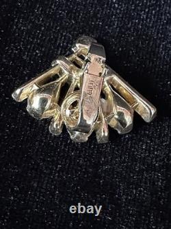 TRIFARI DEAREST Fan Set Alfred Philippe Pear Teardrop Gold-Tone PAT PEND withBox