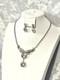 TRIFARI Dangle Pear Demi-Parure Earrings Necklace Alfred Philippe PAT PEND 1952