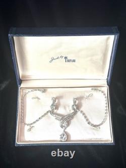 TRIFARI Dangle Pear Demi-Parure Earrings Necklace Alfred Philippe PAT PEND 1952