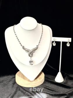 TRIFARI Dangle Pear Demi-Parure Earrings Necklace Alfred Philippe PAT PEND 1952