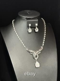 TRIFARI Dangle Pear Demi-Parure Earrings Necklace Alfred Philippe PAT PEND 1952