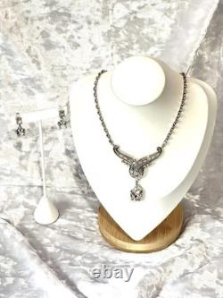 TRIFARI Dangle Pear Demi-Parure Earrings Necklace Alfred Philippe PAT PEND 1952