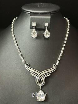 TRIFARI Dangle Pear Demi-Parure Earrings Necklace Alfred Philippe PAT PEND 1952