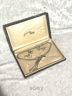 TRIFARI Dangle Tassel Set Rhodium Alfred Philippe Snake Chain PAT PEND 1950