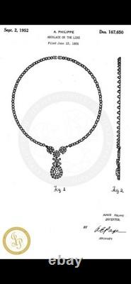 TRIFARI Diamanté Demi-Parure Alfred Philippe Halo Pear Rhinestones PAT PEND 1952