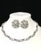 TRIFARI Diamanté Parure Rhodium Emerald-Cut-Crystal Rhinestones Alfred Philippe