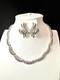 TRIFARI Diamanté Pave' Alfred Philippe Earrings Necklace Silver-Trifanium