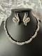 TRIFARI Diamanté Pave' Alfred Philippe Earrings Necklace Silver-Trifanium