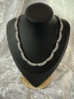 TRIFARI Diamanté Pave' Alfred Philippe Earrings Necklace Silver-Trifanium