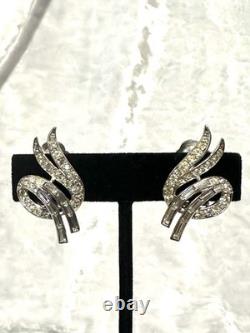 TRIFARI Diamanté Pave' Alfred Philippe Earrings Necklace Silver-Trifanium