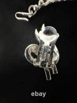 TRIFARI Diamanté Pave' Alfred Philippe Earrings Necklace Silver-Trifanium