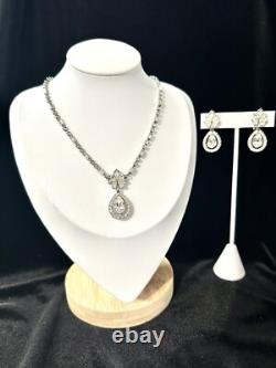 TRIFARI Diamanté Set Alfred Philippe Flower Teardrop Pear Trifanium PAT PEND