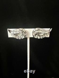 TRIFARI Diamanté Wave Set Alfred Philippe Earrings Bracelet Brooch Necklace 1953