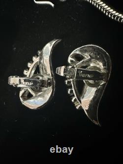 TRIFARI Diamanté Wave Set Alfred Philippe Earrings Bracelet Brooch Necklace 1953
