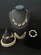 TRIFARI Diamond RARE Bracelet Brooch Necklace GOLD Crown Lozenge PAT PEND Set