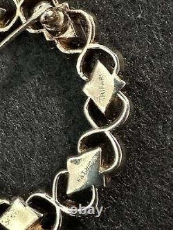 TRIFARI Diamond RARE Bracelet Brooch Necklace GOLD Crown Lozenge PAT PEND Set