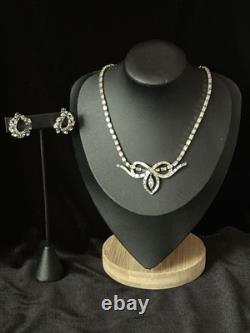 TRIFARI Duchess Set Diamanté Alfred Philippe Silver-Trifanium PAT PEND