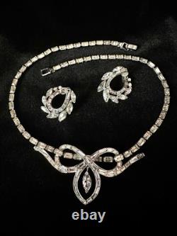 TRIFARI Duchess Set Diamanté Alfred Philippe Silver-Trifanium PAT PEND