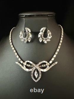 TRIFARI Duchess Set Diamanté Alfred Philippe Silver-Trifanium PAT PEND