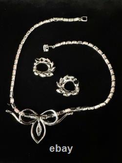 TRIFARI Duchess Set Diamanté Alfred Philippe Silver-Trifanium PAT PEND