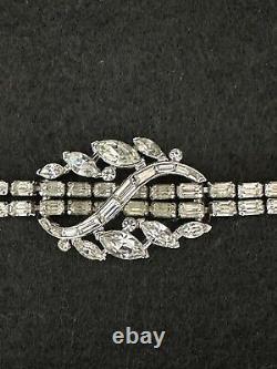 TRIFARI Duchess Set SILVER Alfred Philippe Baguettes Navette Parure Book