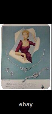 TRIFARI Duchess Set SILVER Alfred Philippe Baguettes Navette Parure Book