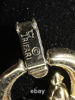 TRIFARI Earrings Bracelet Necklace Set Gold-Trifanium Marquise Alfred Philippe