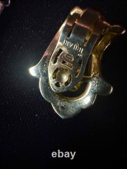 TRIFARI Earrings Brooch Necklace Set 1948 Gold Crystal Alfred Philippe PAT PEND