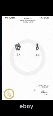 TRIFARI Earrings Brooch Parure 1948-49 Gold Crystal Alfred Philippe PAT PEND Box