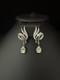 TRIFARI Earrings Double-Swirl Rhodium Dangle Pendaloque Alfred Philippe PAT PEND