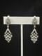 TRIFARI Earrings Drop Dangle Crystal Brilliant Rhodium Alfred Philippe Crown Box