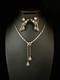 TRIFARI Earrings Necklace Trifanium Alfred Philippe Dangle Duel-Tassel PAT PEND