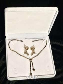 TRIFARI Earrings Necklace Trifanium Alfred Philippe Dangle Duel-Tassel PAT PEND
