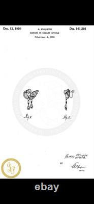 TRIFARI Earrings Necklace Trifanium Alfred Philippe Dangle Duel-Tassel PAT PEND