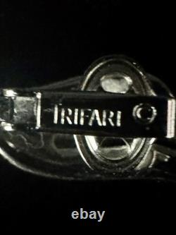 TRIFARI Earrings Plume String-Bean Diamanté Dangle/Drop Alfred Philippe