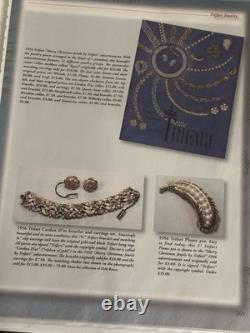 TRIFARI Egret Book-Set Alfred Philippe Rhodium Earrings Brooch PAT PEND withBox