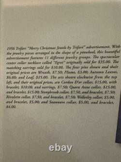 TRIFARI Egret Book-Set Alfred Philippe Rhodium Earrings Brooch PAT PEND withBox