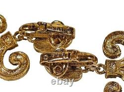 TRIFARI Egyptian Revival Tortoise Ram's Horn Celluloid Pendant Necklace Earrings