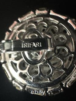 TRIFARI Emerald-Cut Diamanté Earrings Necklace Rhodium Alfred Philippe withJBT Box