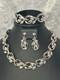 TRIFARI Fire & Ice Set 1958 Rhodium Crystal Dangle Alfred Philippe Crown