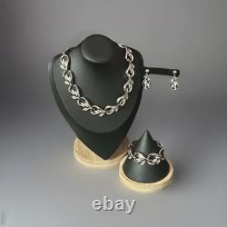 TRIFARI Fire & Ice Set 1958 Rhodium Crystal Dangle Alfred Philippe Crown