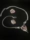 TRIFARI Flirtation Rose' Trifanium Alfred Philippe Earrings Necklace PAT PEND