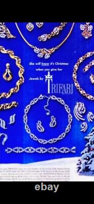 TRIFARI Flirtation Rose' Trifanium Alfred Philippe Earrings Necklace PAT PEND