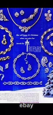 TRIFARI Flirtation Sapphire Rhodium Set Alfred Philippe HALO 1953 PAT PEND