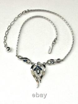 TRIFARI Flirtation Sapphire Rhodium Set Alfred Philippe HALO 1953 PAT PEND TRIFARI Flirtation Sapphire Rhodium Set Alfred Philippe HALO 1953 PAT PEND