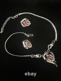TRIFARI Flirtation Trifanium Alfred Philippe Rose' Earrings Necklace PAT PEND