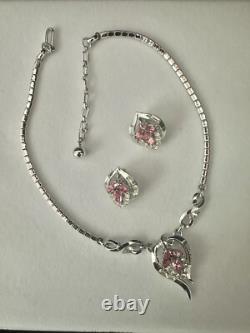 TRIFARI Flirtation Trifanium Alfred Philippe Rose' Earrings Necklace PAT PEND