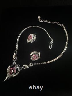TRIFARI Flirtation Trifanium Alfred Philippe Rose' Earrings Necklace PAT PEND