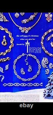 TRIFARI Flirtation Trifanium Alfred Philippe Rose' Earrings Necklace PAT PEND